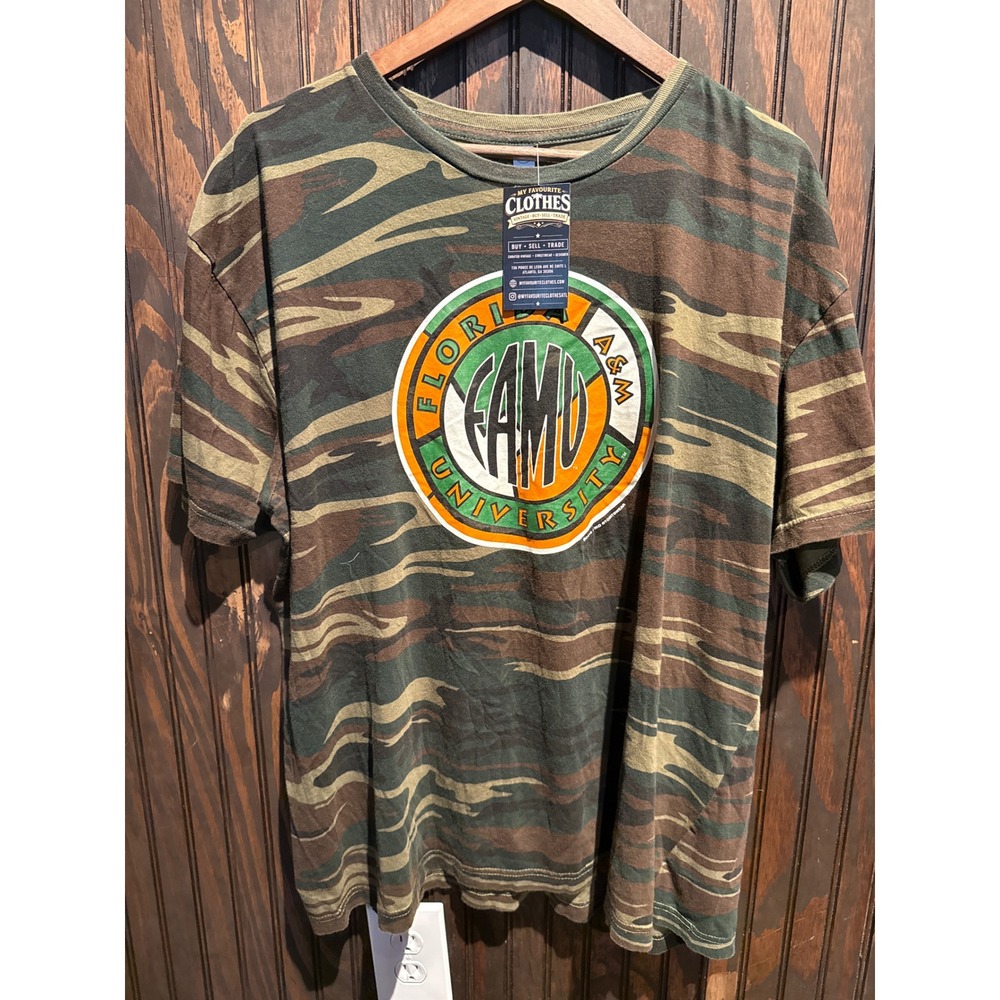 FAMU Florida A&M University Rattlers Camo Graphic T-Shirt Mens XL Tiger Stripe